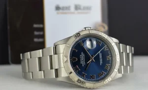 Men's Watches | Dress Watches | Sant Blanc Rolex 36mm White Gold & Stainless Steel Turn-O-Graph Blue Roman Dial Model 16264
