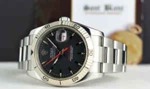 Men's Watches | Dress Watches | Sant Blanc Rolex 36mm White Gold & Stainless Steel Turn-O-Graph Thunderbird Black Dial Model 116264