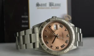 Men's Watches | Dress Watches | Sant Blanc Rolex 36mm White Gold & Stainless Steel Turn-O-Graph Rose Roman Dial Model 16264