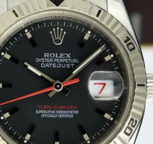 Men's Watches | Dress Watches | Sant Blanc Rolex 36mm White Gold & Stainless Steel Turn-O-Graph Thunderbird Black Dial Model 116264