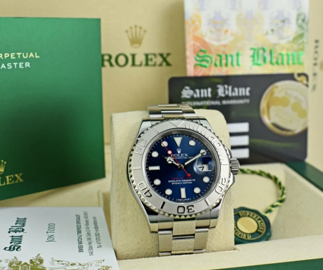 rolex_platinum__stainless_0-2.webp Yachting Professional Watches | Men's Watches | Sant Blanc Rolex Platinum & Stainless Steel Yachtmaster Blue Dial Model 116622