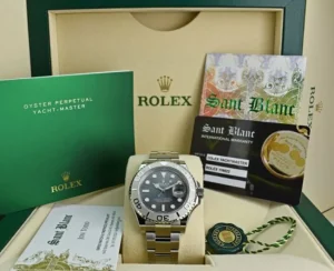 Yachting Professional Watches | Men's Watches | Sant Blanc ROLEX Platinum & Stainless Steel Yachtmaster Rhodium Dial Model 116622