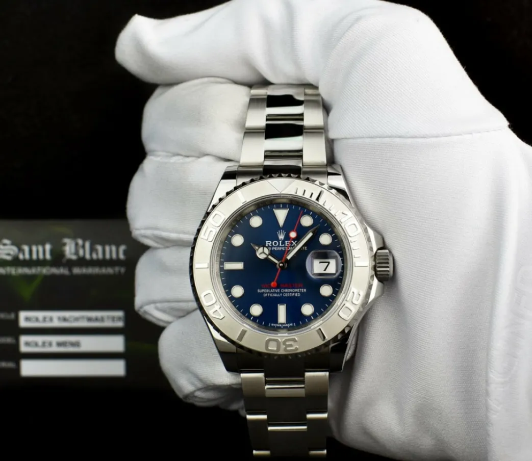 rolex_platinum__stainless_1-2.webp Yachting Professional Watches | Men's Watches | Sant Blanc Rolex Platinum & Stainless Steel Yachtmaster Blue Dial Model 116622