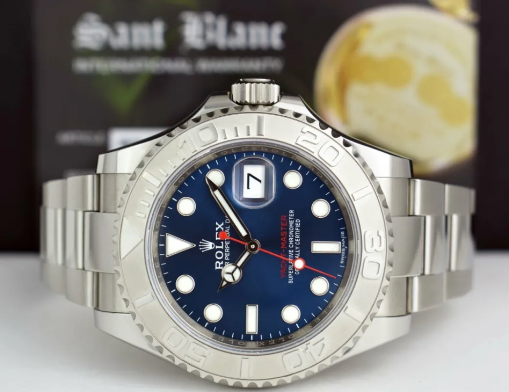 rolex_platinum__stainless_2-2.webp Yachting Professional Watches | Men's Watches | Sant Blanc Rolex Platinum & Stainless Steel Yachtmaster Blue Dial Model 116622