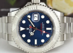 Yachting Professional Watches | Men's Watches | Sant Blanc Rolex Platinum & Stainless Steel Yachtmaster Blue Dial Model 116622