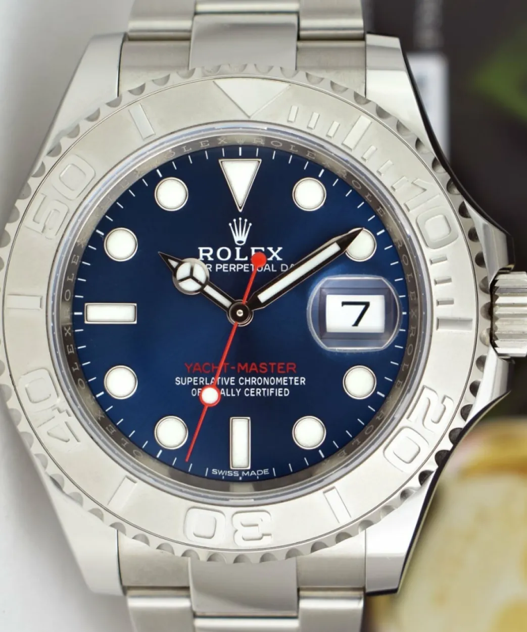 rolex_platinum__stainless_4-2.webp Yachting Professional Watches | Men's Watches | Sant Blanc Rolex Platinum & Stainless Steel Yachtmaster Blue Dial Model 116622