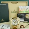 Racing Professional Watches | Sant Blanc ROLEX Rehaut Mens 40mm 18kt Yellow Gold Daytona White Index Dial Model 116528