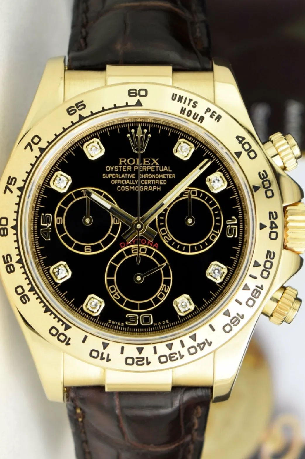 rolex_rehaut_kt_gold_dayt_5-1.webp Sports Watches | Men's Watches | Sant Blanc ROLEX Rehaut 18kt Gold Daytona Black Diamond Black Strap w/Box and Boxes Model 116518