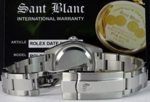Ladies Watches | Dress Watches | Sant Blanc ROLEX REHAUT Ladies 26mm White Gold & Stainless Steel Datejust Rose Roman Dial Model 179174
