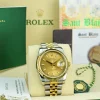 Men's Watches | Dress Watches | Sant Blanc ROLEX REHAUT Men's 18kt Gold & SS DateJust 36 Champagne Index Dial Model 116233