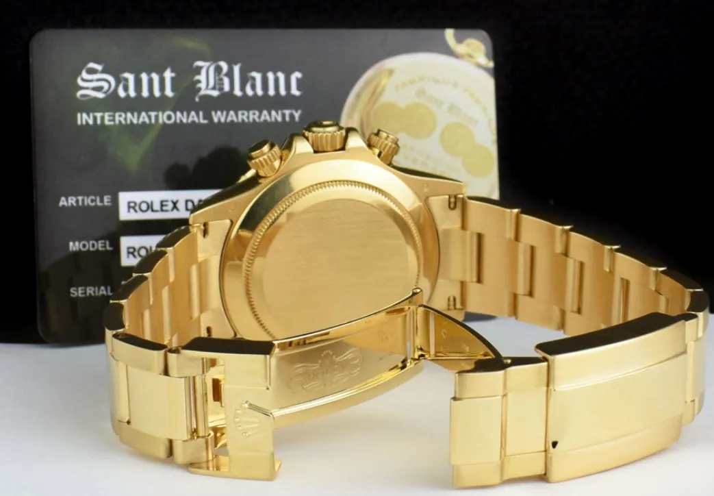 rolex_rehaut_mens_kt_yell_3.webp Sports Watches | Racing Professional Watches | Sant Blanc ROLEX Rehaut Mens 18kt Yellow Gold Daytona Blue Race Arabic Dial Model 116528