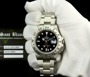 Sports Watches | Men's Watches | Sant Blanc ROLEX Rehaut Mens 40mm Stainless Steel Explorer II Black Index Dial Model 16570