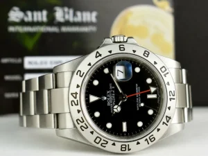 Sports Watches | Men's Watches | Sant Blanc ROLEX Rehaut Mens 40mm Stainless Steel Explorer II Black Index Dial Model 16570