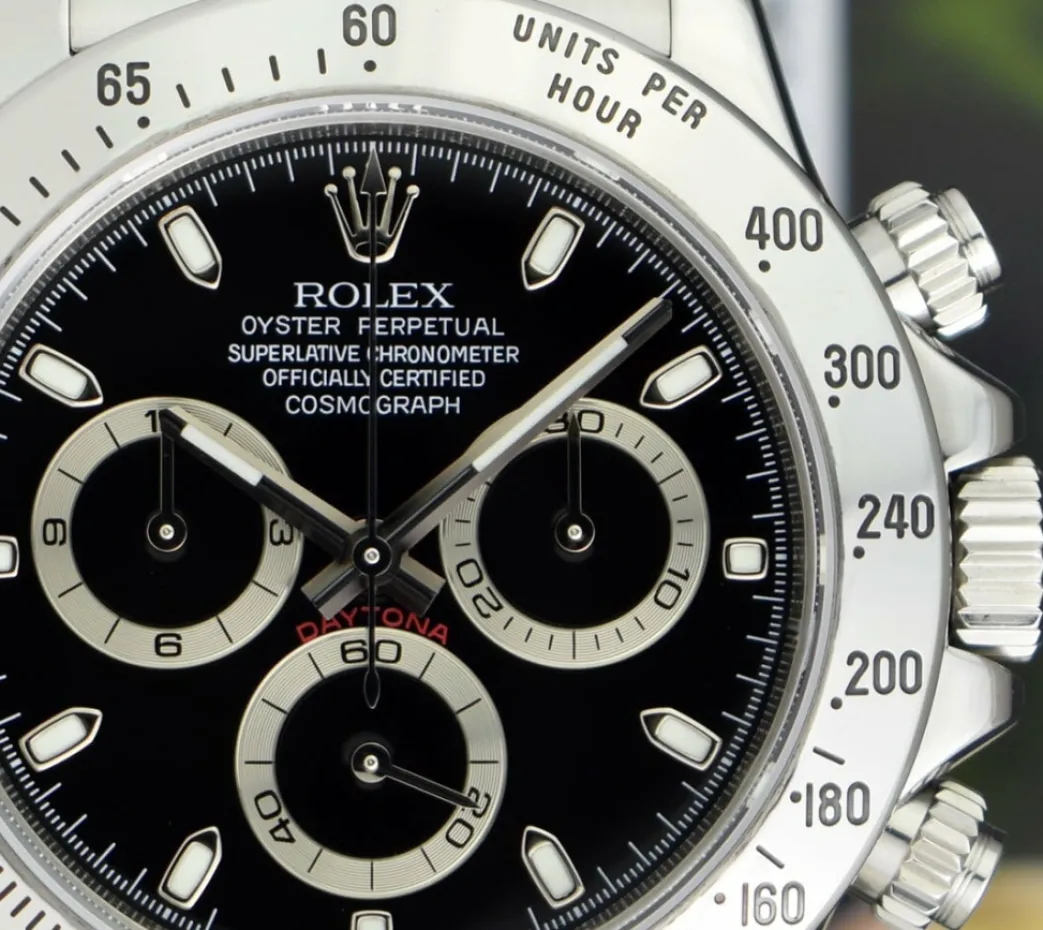 rolex_rehaut_mens_stainle_7.webp Men's Watches | Racing Professional Watches | Sant Blanc ROLEX Rehaut Mens Stainless Steel Daytona Black Index Dial Model 116520