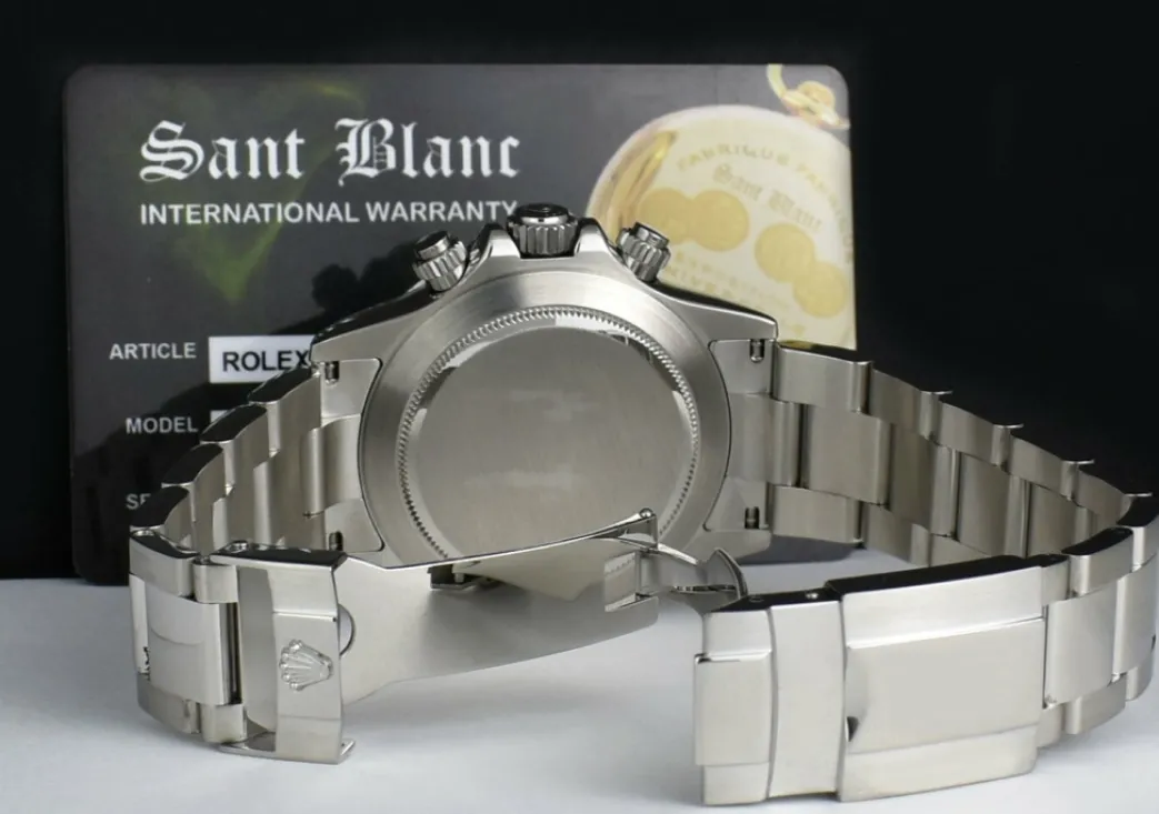 rolex_rehaut_mens_stainle_9.webp Men's Watches | Racing Professional Watches | Sant Blanc ROLEX Rehaut Mens Stainless Steel Daytona Black Index Dial Model 116520