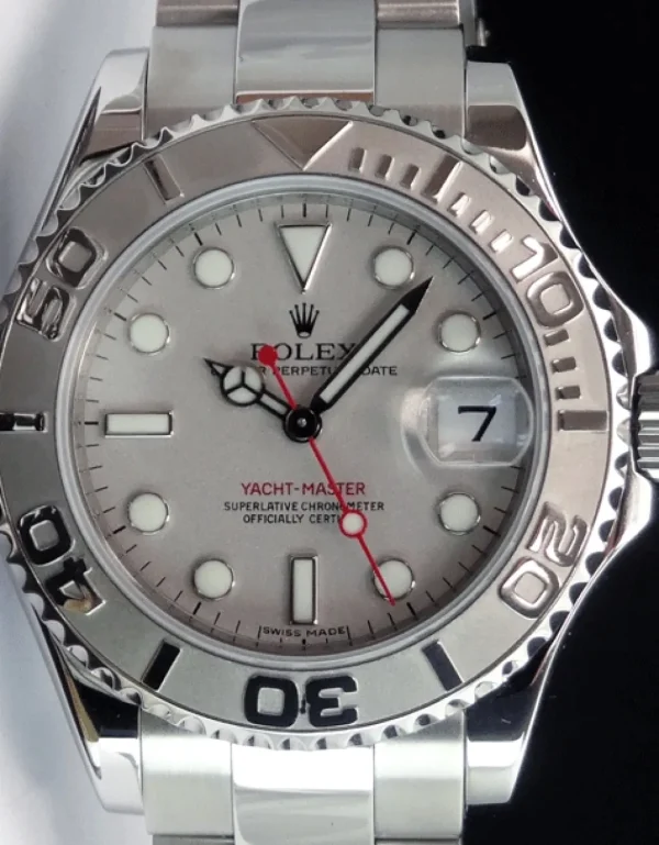 Yachting Professional Watches | Men's Watches | Sant Blanc ROLEX Rehaut Midsize Platinum & Stainless Yachmaster Model 168622