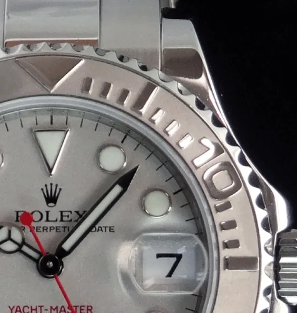 Yachting Professional Watches | Men's Watches | Sant Blanc ROLEX Rehaut Midsize Platinum & Stainless Yachmaster Model 168622