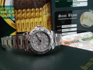Yachting Professional Watches | Men's Watches | Sant Blanc ROLEX Rehaut Midsize Platinum & Stainless Yachmaster Model 168622