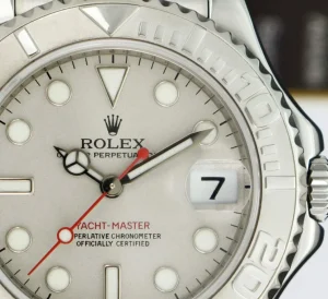 Yachting Professional Watches | Sant Blanc ROLEX Rehaut Midsize Platinum & Stainless Steel Yachmaster Model 168622