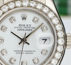 The Masterpiece | Sant Blanc ROLEX Rehaut 29mm 18kt White Gold Masterpiece White Diamond Model 80299