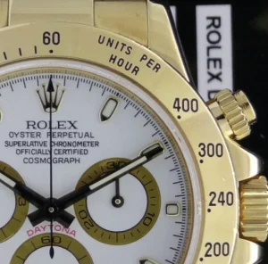 Men's Watches | Racing Professional Watches | Sant Blanc ROLEX Rehaut 40mm 18kt Yellow Gold Daytona White Index Dial Model 116528