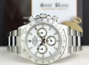 Men's Watches | Racing Professional Watches | Sant Blanc ROLEX REHAUT 40mm Stainless Steel Daytona White Index Dial Model 116520