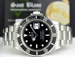 Diving Professional Watches | Men's Watches | Sant Blanc ROLEX Rehaut 40mm Stainless Submariner Black Index No Holes Model 16610