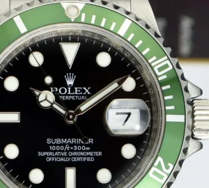 Diving Professional Watches | Sant Blanc ROLEX Rehaut 40mm Stainless Steel Submariner Green Bezel Kermit Model 16610