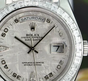 Men's Watches | Diamond Dress Watches | Sant Blanc ROLEX Rehaut Platinum Masterpiece Meteorite Diamond Dial Diamond Bracelet Model 18956