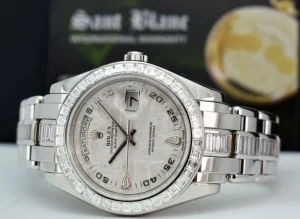 Men's Watches | Diamond Dress Watches | Sant Blanc ROLEX Rehaut Platinum Masterpiece Meteorite Diamond Dial Diamond Bracelet Model 18956
