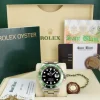 Diving Professional Watches | Sant Blanc ROLEX Rehaut Stainless Steel Submariner Kermit Green Bezel Model 16610