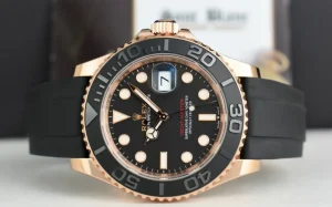 Yachting Professional Watches | Sant Blanc ROLEX Rose Gold Yachtmaster 40 Black Dial Model 126655
