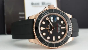 Yachting Professional Watches | Sant Blanc ROLEX Rose Gold Yachtmaster 40 Black Dial Model 126655