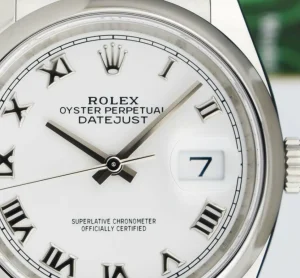 Dress Watches | Sant Blanc ROLEX Stainless Steel DateJust 36 White Roman with Card Model 126200