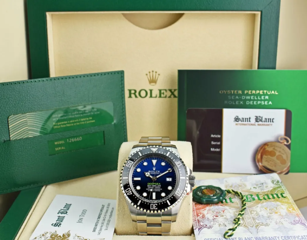 rolex_stainless_steel_dee_0-2.webp Sports Watches | Deep Diving Professional Watches | Sant Blanc ROLEX Stainless Steel Deepsea SeaDweller Blue Gradient James Cameron Dial Model 126660
