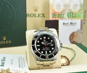 Sports Watches | Deep Diving Professional Watches | Sant Blanc ROLEX Stainless Steel Deepsea SeaDweller Black Dial Red Hand Box & Card Model 116660