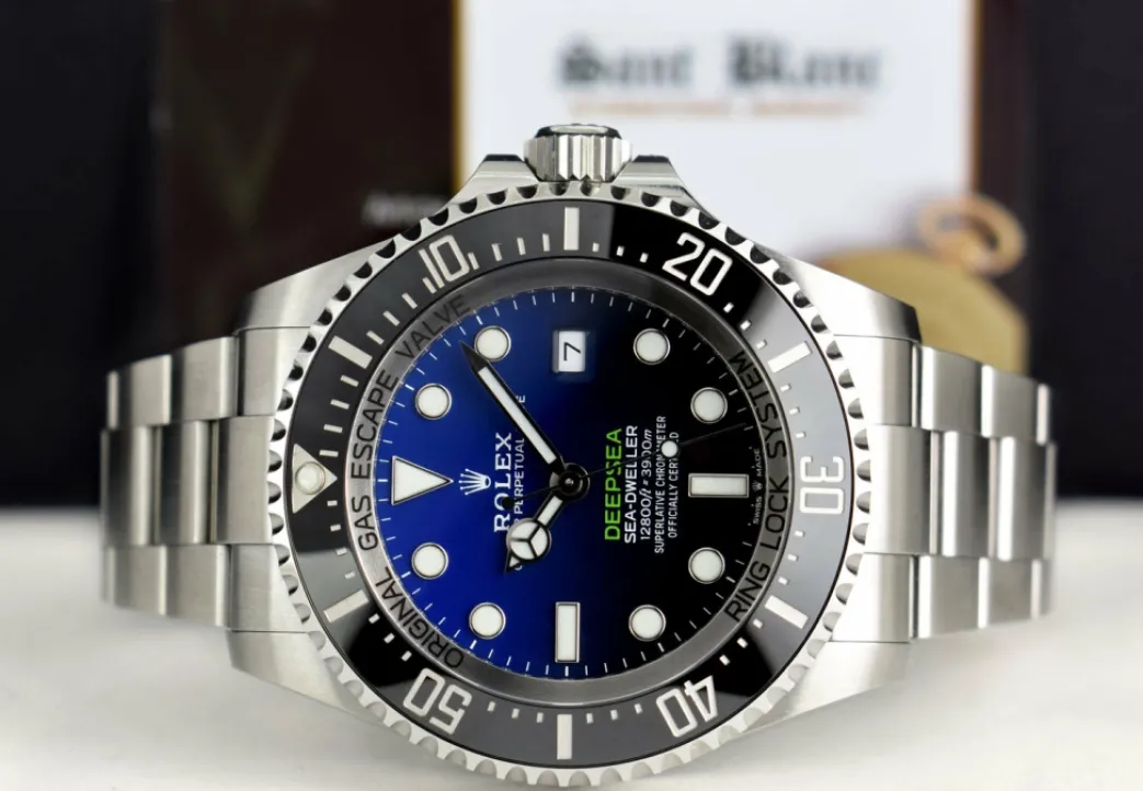 rolex_stainless_steel_dee_3-2.webp Sports Watches | Deep Diving Professional Watches | Sant Blanc ROLEX Stainless Steel Deepsea SeaDweller Blue Gradient James Cameron Dial Model 126660