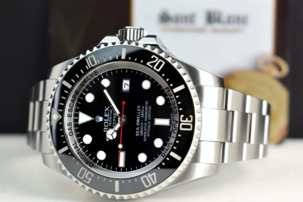 rolex_stainless_steel_dee_3-3.webp Sports Watches | Deep Diving Professional Watches | Sant Blanc ROLEX Stainless Steel Deepsea SeaDweller Black Dial Red Hand Box & Card Model 116660
