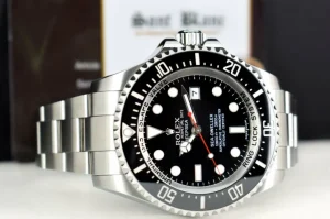 Sports Watches | Deep Diving Professional Watches | Sant Blanc ROLEX Stainless Steel Deepsea SeaDweller Black Dial Red Hand Box & Card Model 116660