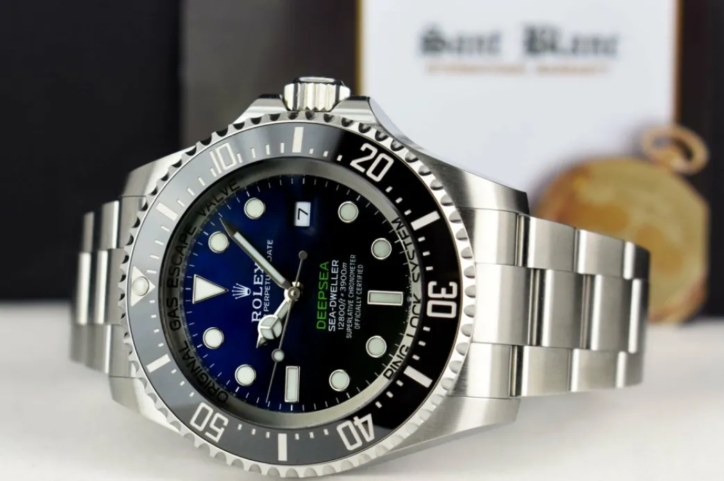rolex_stainless_steel_dee_5-2.webp Sports Watches | Deep Diving Professional Watches | Sant Blanc ROLEX Stainless Steel Deepsea SeaDweller Blue Gradient James Cameron Dial Model 126660