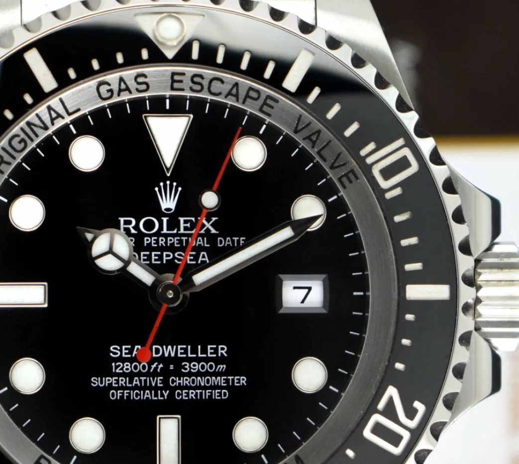rolex_stainless_steel_dee_7-3.webp Sports Watches | Deep Diving Professional Watches | Sant Blanc ROLEX Stainless Steel Deepsea SeaDweller Black Dial Red Hand Box & Card Model 116660
