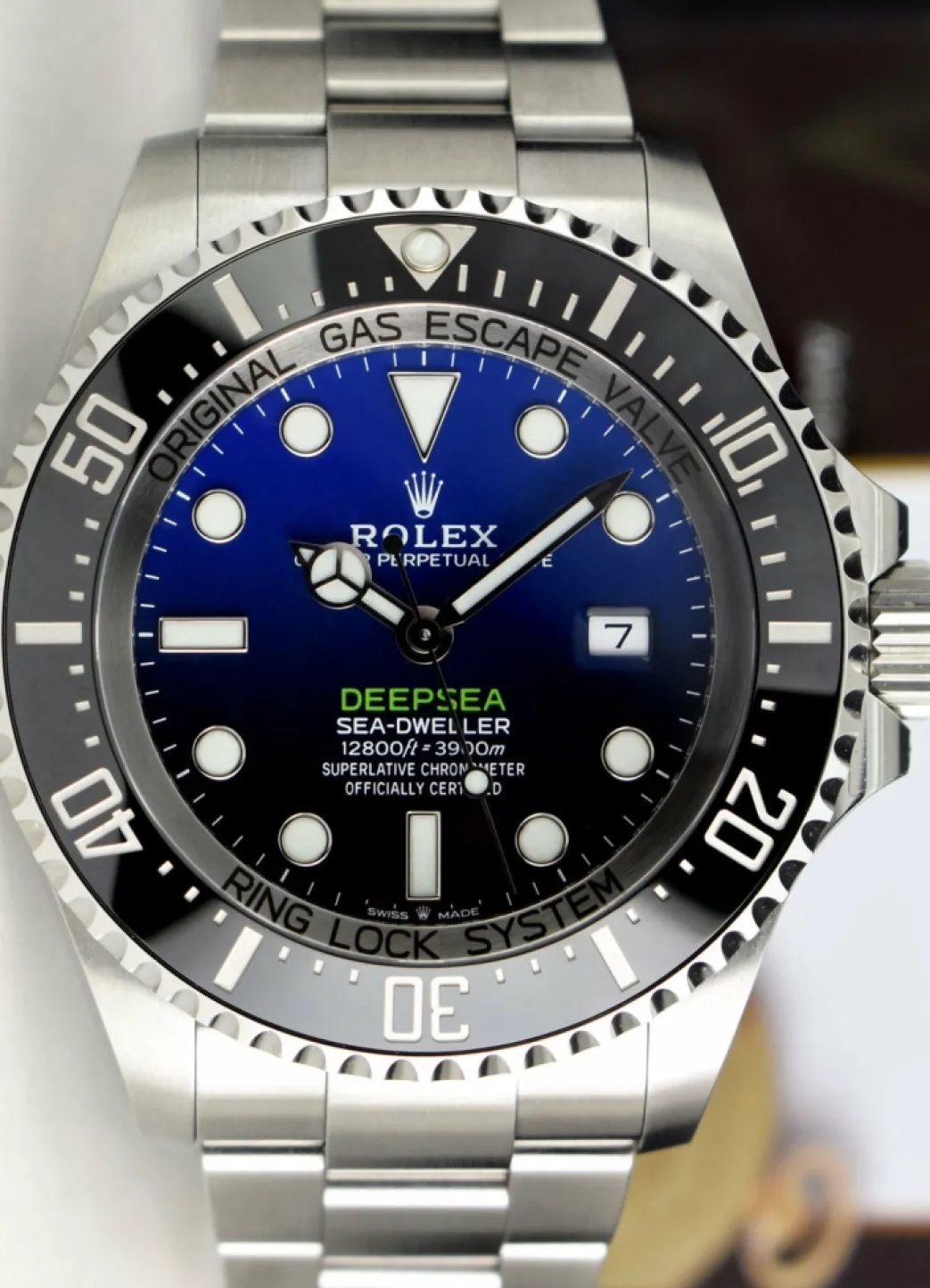 rolex_stainless_steel_dee_8-2.webp Sports Watches | Deep Diving Professional Watches | Sant Blanc ROLEX Stainless Steel Deepsea SeaDweller Blue Gradient James Cameron Dial Model 126660
