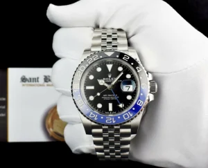 Pilots Professional Watches | Sant Blanc ROLEX Stainless Steel GMT Master II Black Dial Model 126710BLNR