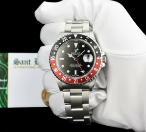 Pilots Professional Watches | Sant Blanc ROLEX Stainless Steel GMT Master II Coke Bezel Swiss Made Dial Model 16710