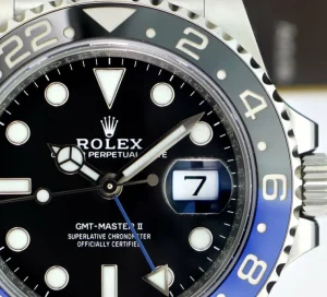 Men's Watches | Pilots Professional Watches | Sant Blanc ROLEX Stainless Steel GMT Master II Blue Black Bezel 