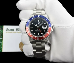 Men's Watches | Pilots Professional Watches | Sant Blanc ROLEX Stainless Steel GMT Master II Pepsi Bezel Swiss Made Dial Model 16710