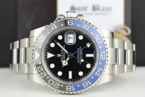 Pilots Professional Watches | Sant Blanc ROLEX Stainless Steel GMT Master II Blue & Black