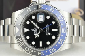 Pilots Professional Watches | Sant Blanc ROLEX Stainless Steel GMT Master II Blue & Black