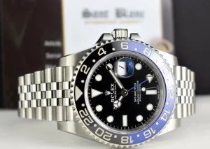 Men's Watches | Pilots Professional Watches | Sant Blanc ROLEX Stainless Steel GMT Master II Blue Black Bezel 