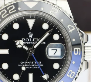 Pilots Professional Watches | Sant Blanc ROLEX Stainless Steel GMT Master II Blue & Black